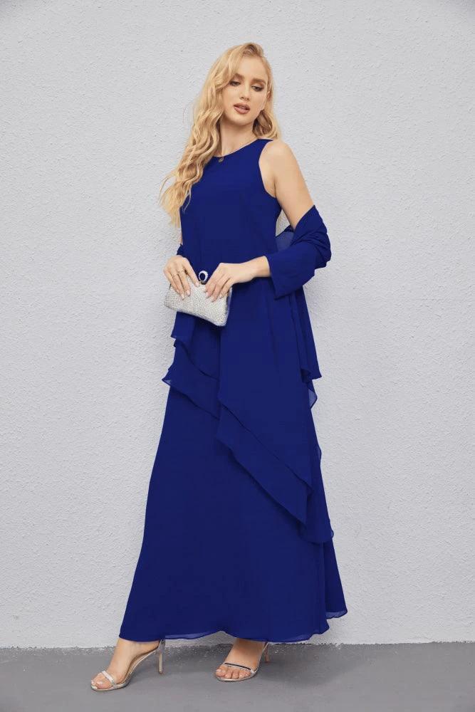 Mother of Bride Dresses with Open Front Lightweight Cardigan Formal Prom Gown  28081