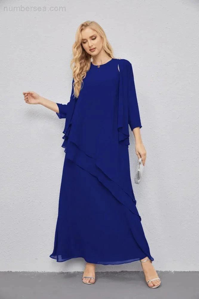 Mother of Bride Dresses with Open Front Lightweight Cardigan Formal Prom Gown  28081