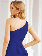 Numbersea One Shoulder Bridesmaid Dresses Long Formal Prom Gowns 28048