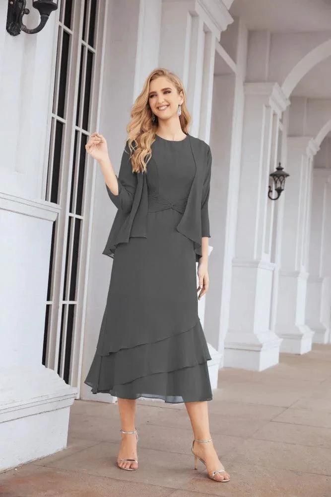 Sunnderly Two-Piece A-line Mother of The Bride Dress Formal Party Gown Dress SY28072
