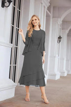 Sunnderly Two-Piece A-line Mother of The Bride Dress Formal Party Gown Dress SY28072