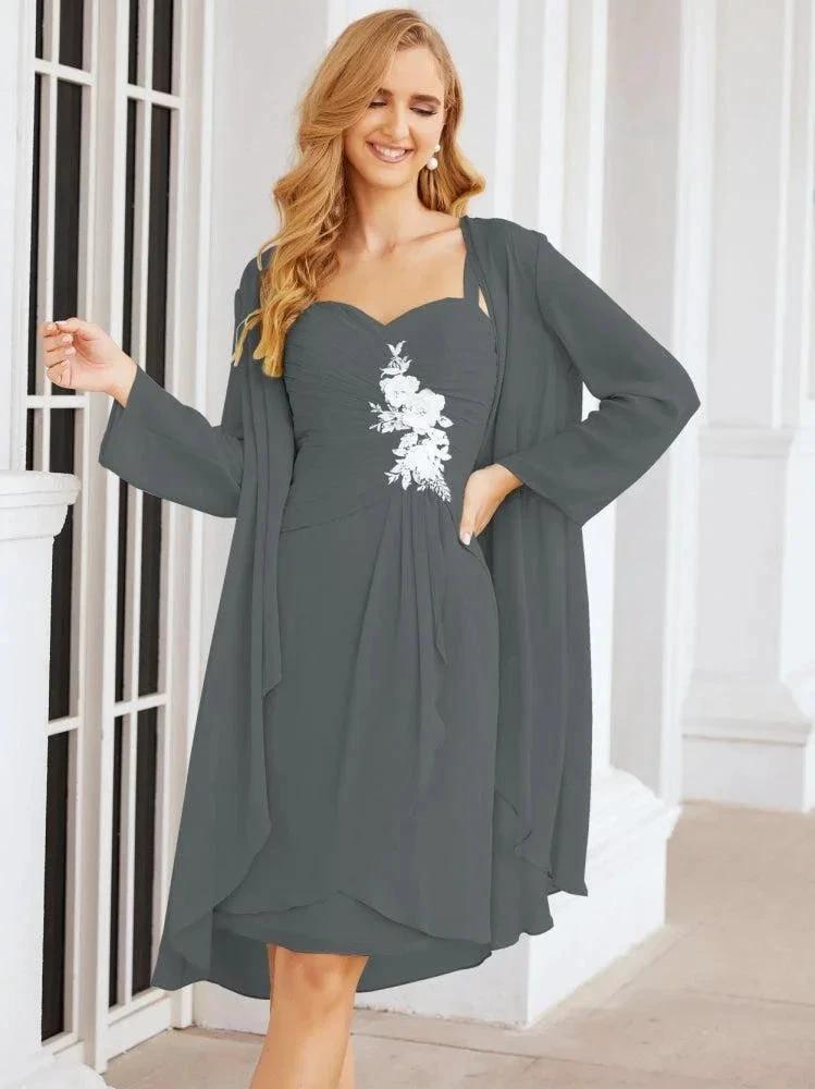 Sunnderly Mother of The Bride Groom Dresses Lace Appliques for Wedding Guest SY28066