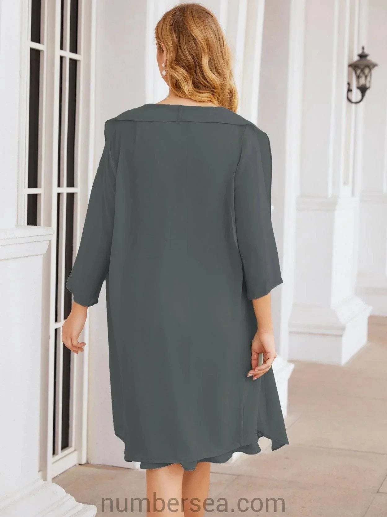 Sunnderly Mother of The Bride Dresses Prom Dress Casual Pleated Dress  SY28065
