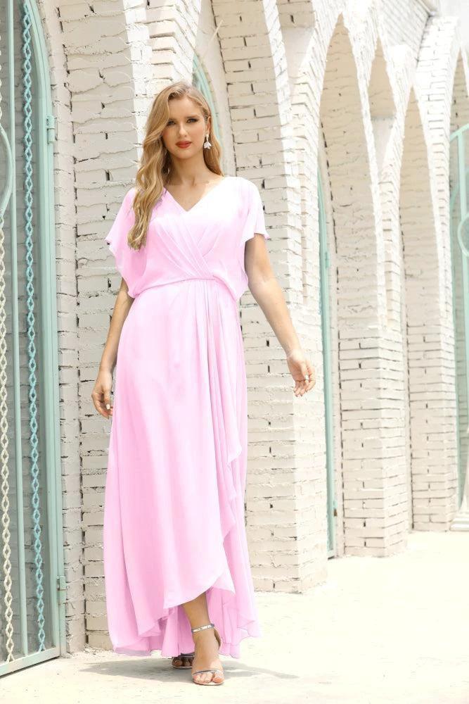 Numbersea  Mother of The Bride Dresses Plus Size V-Neck Floor Length Formal Prom Dress for Wedding Guest 28020