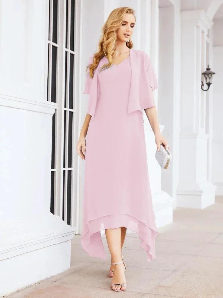 Sunnderly Two-Piece A-line Mother of The Bride Dress Formal Party Gown Dress SY28073