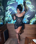 Sexy Black Lace Homecoming Dress Strapless Party Dress Y2223