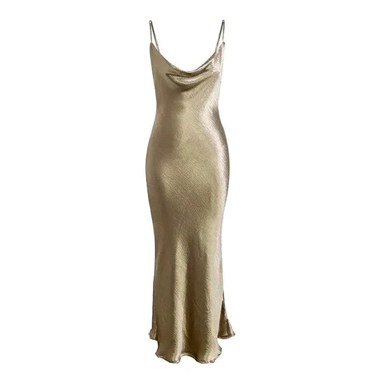 Elegant Spaghetti Straps Prom Dress Backless Formal Gown Sexy Evening Dress Y410