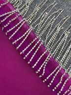 Women's Sexy Shiny Slit Fringe Bandage Dress Elegant Long Evening Dress Y407