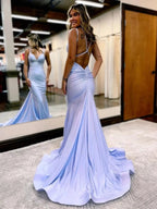 Marlee |Mermaid V Neck Beaded Jersey Prom Dress