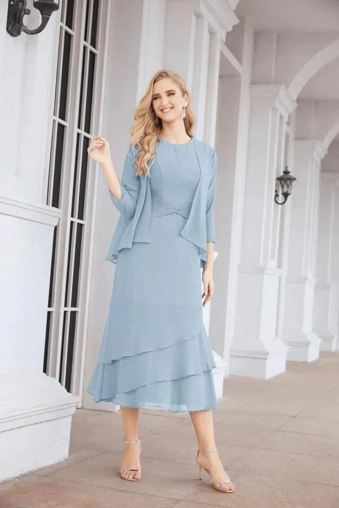 Sunnderly Two-Piece A-line Mother of The Bride Dress Formal Party Gown Dress SY28072