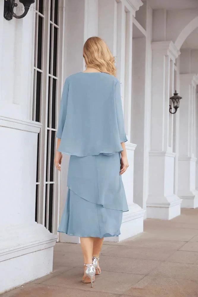 Sunnderly Two-Piece A-line Mother of The Bride Dress Formal Party Gown Dress SY28072