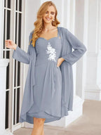 Sunnderly Mother of The Bride Groom Dresses Lace Appliques for Wedding Guest SY28066