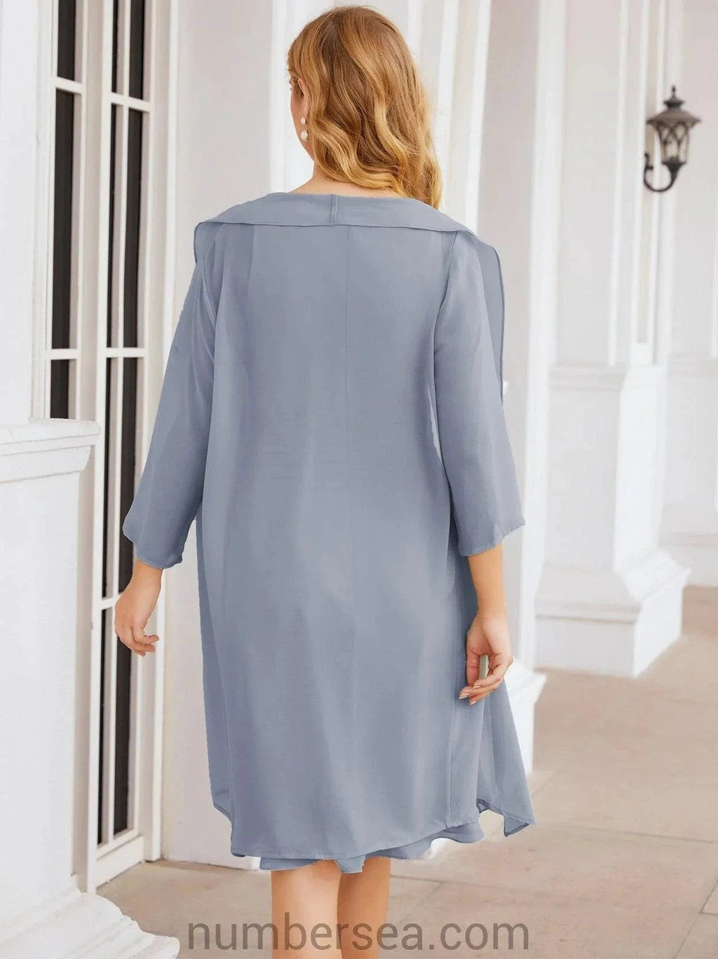 Sunnderly Mother of The Bride Dresses Prom Dress Casual Pleated Dress  SY28065