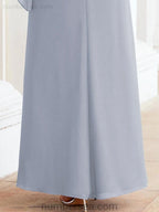 Sunnderly Formal Party Gown Dress Long Mother of The Bride Dresses with Ruffle Cape SY28026