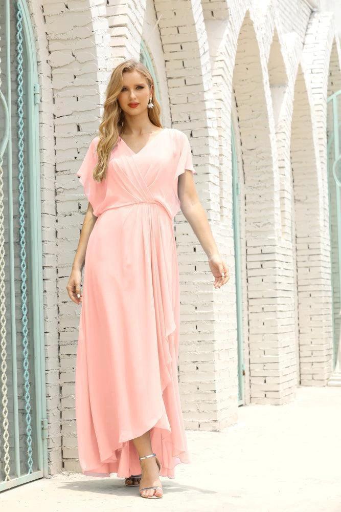 Numbersea  Mother of The Bride Dresses Plus Size V-Neck Floor Length Formal Prom Dress for Wedding Guest 28020