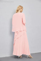 Mother of Bride Dresses with Open Front Lightweight Cardigan Formal Prom Gown  28081