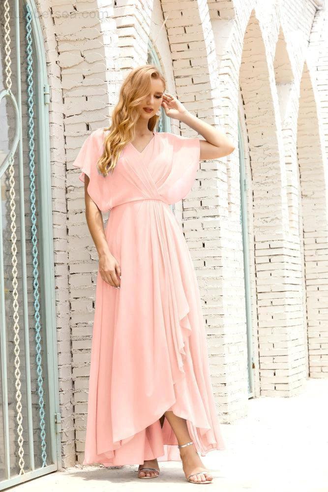 Numbersea  Mother of The Bride Dresses Plus Size V-Neck Floor Length Formal Prom Dress for Wedding Guest 28020