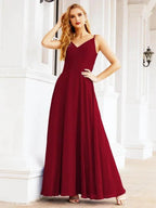 Numbersea Spaghetti Strap Bridesmaid Dresses V Neck Butterfly Back Fromal Evening Party Prom Gown 28036