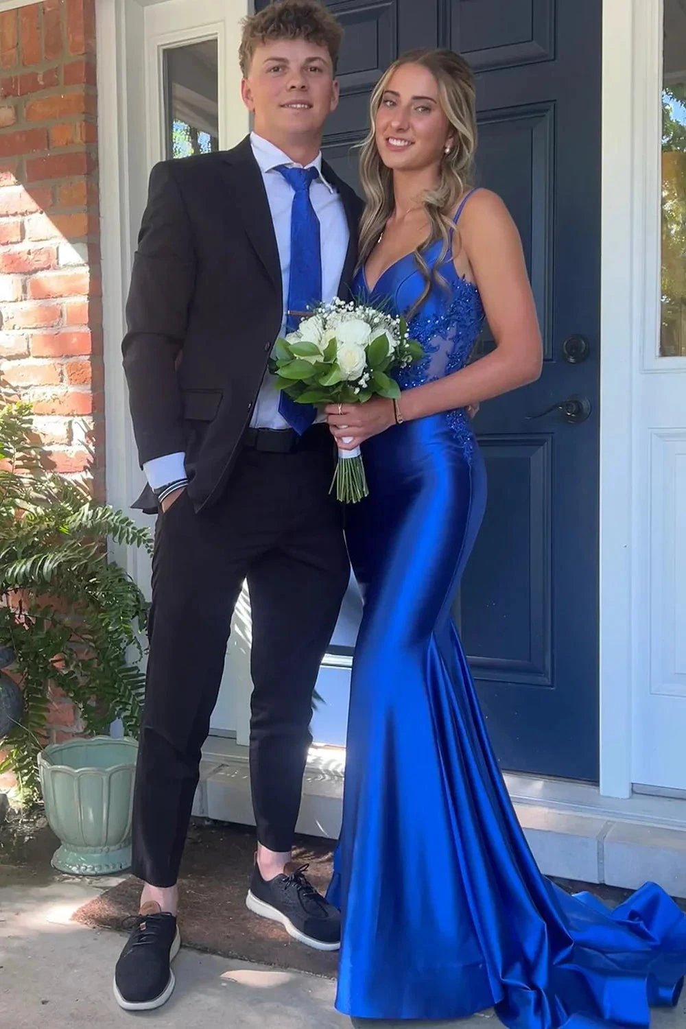 Sage Green Spaghetti Strap Backless Trumpet Long Gown
