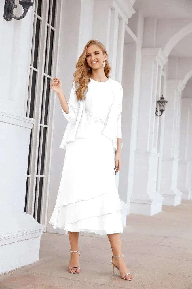 Sunnderly Two-Piece A-line Mother of The Bride Dress Formal Party Gown Dress SY28072