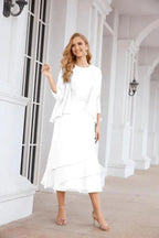 Sunnderly Two-Piece A-line Mother of The Bride Dress Formal Party Gown Dress SY28072