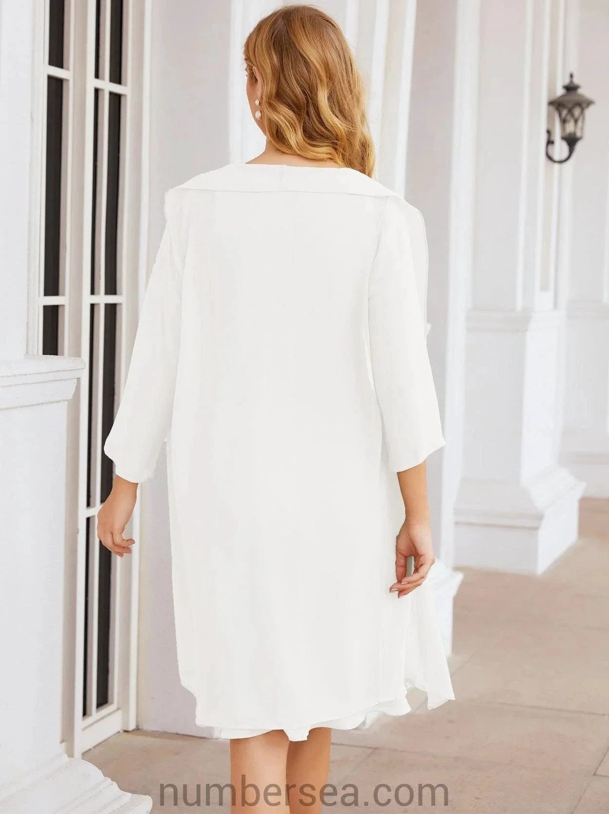 Sunnderly Mother of The Bride Dresses Prom Dress Casual Pleated Dress  SY28065