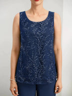 Chiffon Mother of the Bride Pantsuits with Sequins & Jacket