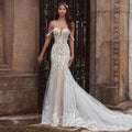 CHANDELA Charming Wedding Dresses Scoop Spaghetti Straps Trumpet Appliques Bridal Gown Robe For Women Custom Made