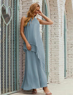 Chiffon Long Plus Size Mother of Bride Dresses Formal Bridesmaid Prom Gown SY28019