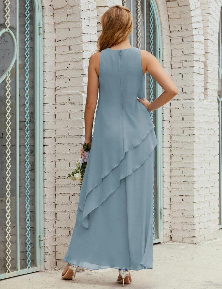 Chiffon Long Plus Size Mother of Bride Dresses Formal Bridesmaid Prom Gown SY28019
