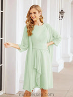 Sunnderly Mother of The Bride Dresses Prom Dress Casual Pleated Dress  SY28065