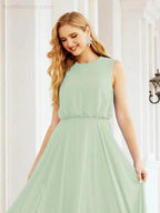 Numbersea Sleeveless Long Bridesmaid Dress A line Formal Evening Prom Gown 28025