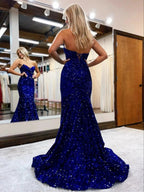 LAURYN |MERMAID SWEETHEART NECK SEQUINS PROM DRESS