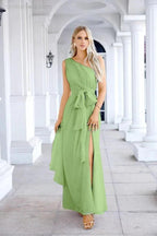 Ladies Chiffon One Shoulder Bridesmaid Evening Dress Wedding Party Evening Dress 28133