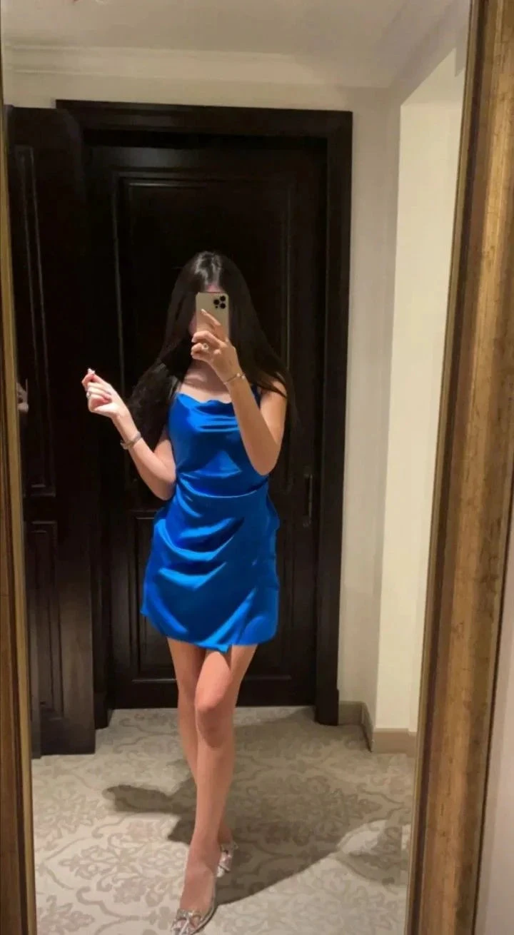 Royal Blue Mini Homecoming Dress Royal Blue Party Gown Y5677