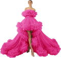 Ruffles Tulle Robe for Maternity Photoshoot Sheer Off Shoulder Maternity Robe Pregnant Baby Shower Prom Gown