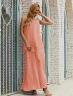 Chiffon Long Plus Size Mother of Bride Dresses Formal Bridesmaid Prom Gown SY28019