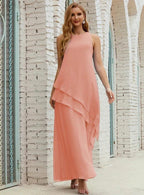 Chiffon Long Plus Size Mother of Bride Dresses Formal Bridesmaid Prom Gown SY28019