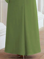 Sunnderly Formal Party Gown Dress Long Mother of The Bride Dresses with Ruffle Cape SY28026