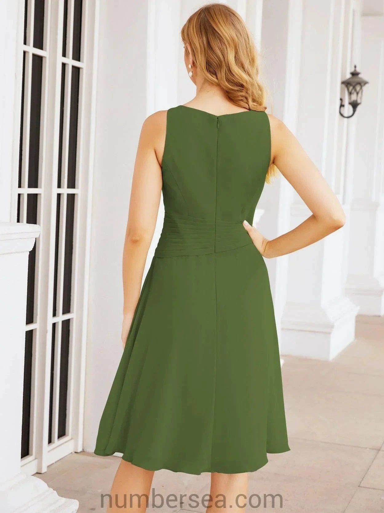 Sunnderly Mother of The Bride Dresses Prom Dress Casual Pleated Dress  SY28065