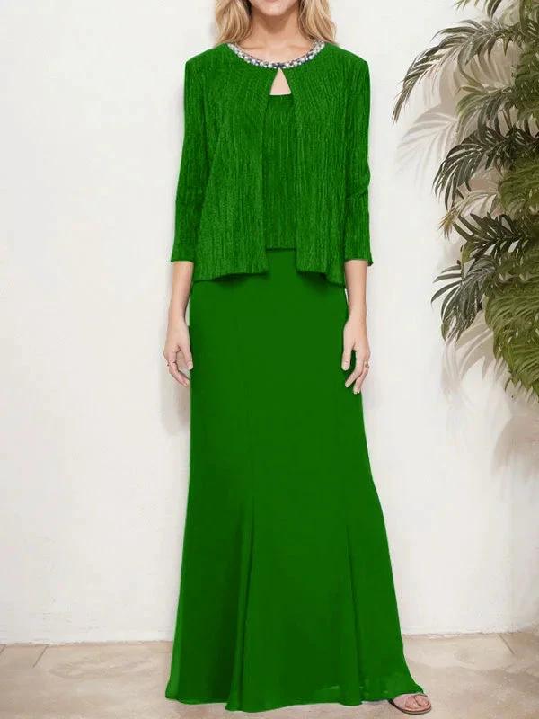 Metallic Mock Two-Piece Gown with Jacket