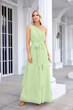 Ladies Chiffon One Shoulder Bridesmaid Evening Dress Wedding Party Evening Dress 28133