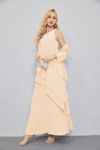 Mother of Bride Dresses with Open Front Lightweight Cardigan Formal Prom Gown  28081