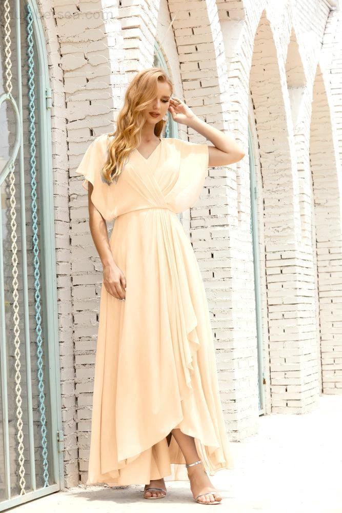 Numbersea  Mother of The Bride Dresses Plus Size V-Neck Floor Length Formal Prom Dress for Wedding Guest 28020