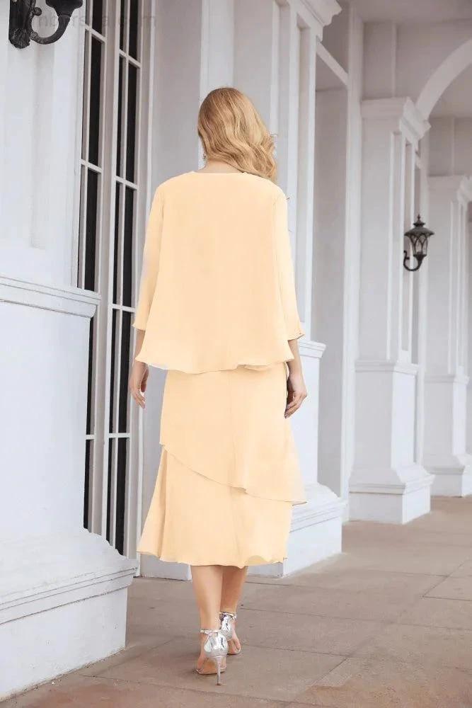 Sunnderly Two-Piece A-line Mother of The Bride Dress Formal Party Gown Dress SY28072