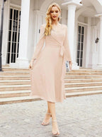 Bridesmaid Dress V-Back Waist Belt Mother of the Bride Wedding Guest SY28031