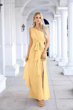 Ladies Chiffon One Shoulder Bridesmaid Evening Dress Wedding Party Evening Dress 28133