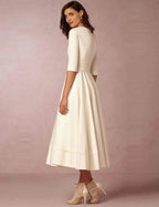 2025 Wedding Dress Half Sleeves Vintage Bridal Gown