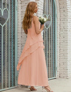 Chiffon Long Plus Size Mother of Bride Dresses Formal Bridesmaid Prom Gown SY28019
