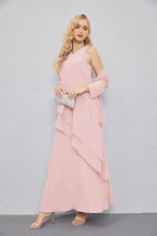 Mother of Bride Dresses with Open Front Lightweight Cardigan Formal Prom Gown  28081